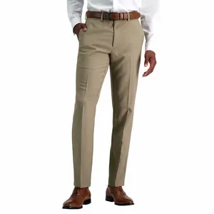 Pantalones de Trabajo de Algodón para Hombre, Talla Grande, Corte Ajustado, Cintura Elástica, Antiolor, Secado Rápido, Estilo Profesional para Oficina y Uso Diario - Product Image 1