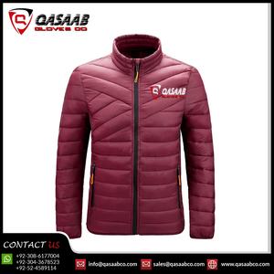 Venta caliente personalizado abajo abrigo hombre a prueba de viento extraíble-bombardero invierno calentado hombres-chaqueta acolchada con cuello alto - Product Image 3