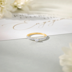 แหวนหมั้นเพชรประดับประดาสำหรับผู้หญิง - Product Image 3