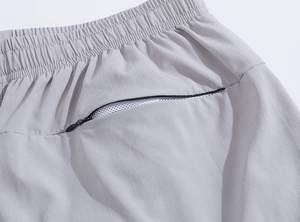 Mens Double-<b>Layer</b> Sporty Athletic Sports Shorts with Elastic Waist Zip Pockets Pattern Breathable & Quick Dry - Product Image 6