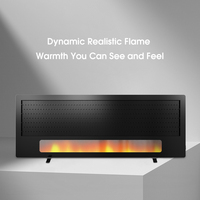 2100W cheminée sur pied chauffage électrique réaliste flamme graphène carbone élément chauffant