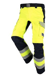 Men's High Visibility Construction Safety <b>Shorts</b> Reflective Tape Casual Work Pants Secure Mid Waist Reflective <b>Cargo</b> Workwear - Product Image 2