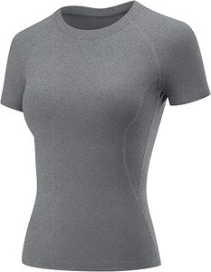 Camisetas Deportivas de Manga Corta para Mujer, Camisetas Atléticas Raglán, Camisetas de Yoga para Gimnasio, Cuello Redondo, Secado Rápido - Product Image 5