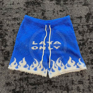 Pantalones cortos de mohair ligeros para hombre con cierre de cordón y pantalones cortos de mohair esponjosos de punto transpirable para hombre - Product Image 5