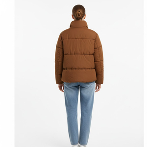 Veste matelassée pour femme sur mesure, fermeture éclair intégrale, capuche respirante, mode hiver, coton - Product Image 2