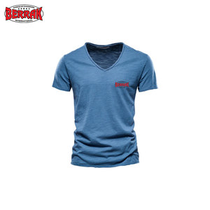 Logo personnalisé 100% coton Designer plaine tricoté T-Shirt pour hommes grande taille solide motif vêtements pour hommes - Product Image 1