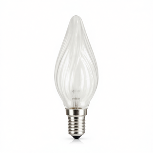 Bougie torche à incandescence 25W 230V E14 avec base en laiton, lumière blanc chaud 2700K et CRI 95 - Product Image 2