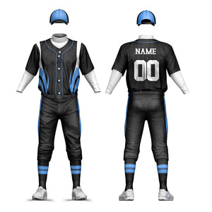 Nouvel arrivage d'uniformes de baseball pour hommes dernier modèle ENSEMBLE d'uniformes de baseball à sublimation de couleur unie et de taille personnalisée à bas prix - Product Image 5