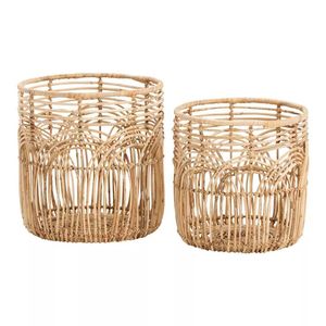 2025 New Design Modern Home Organizer Set High Quality Woven <b>Bamboo</b> Cane <b>Baskets</b> Handmade Natural Multipurpose Organizer - Product Image 2