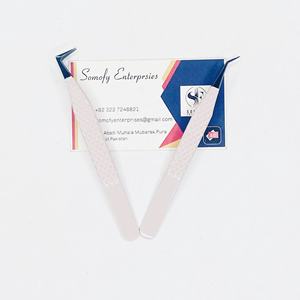 Pinces à cils professionnelles en acier inoxydable, pinces à cils en nano-diamant, pinces à cils pour extensions de cils, pointe en fibre à 90 degrés, volume durable - Product Image 2