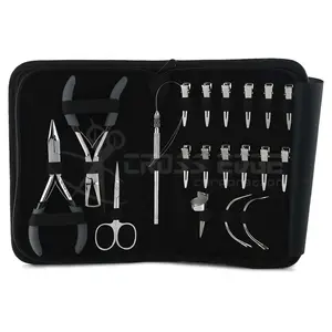 Salon-Grade Hair Styling and Extension Tools Set with Micro Beads Pliers Pro Extension Kit