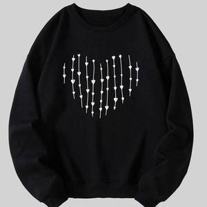 Sudadera de Manga Larga con Cuello Redondo para Mujer, de Alta Calidad, Estampada, Lavado Ácido, Secado Rápido, para Otoño e Invierno - Product Image 1