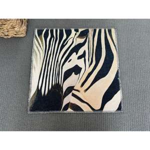 Alfombra con Estampado de Pintura Abstracta de Cebra - Diseño Animal Moderno, Alfombra Gobelino - Product Image 1