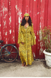 Cache-maillot à manches volantées imprimé léopard avec ceinture amovible pour la plage - Product Image 2