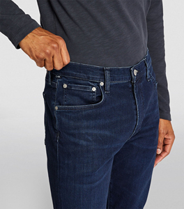 Pantalon en denim bleu pour hommes, style droit décontracté avec design à taille basse, utilisable en toute saison, vente en gros à bas prix sur mesure - Product Image 4