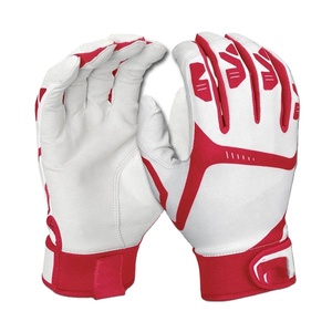 Gants de frappeur de baseball en cuir légers, flexibles, durables, paume de haute qualité, confortables, fermeture auto-agrippante, droit/gauche - Product Image 1