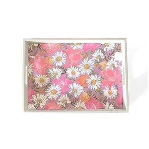 Top Trending Esmalte Acabado Bandeja de servidor de madera Vajilla Decoración Servidor de pasta Desayuno de madera Bandeja de servicio de madera - Product Image 5