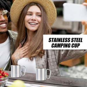 Taza de Acero Inoxidable Personalizada de 300 ml con Mosquetón, Taza de Viaje de Doble Pared, Taza Portátil con Mosquetón para Camping y Viajes - Product Image 6
