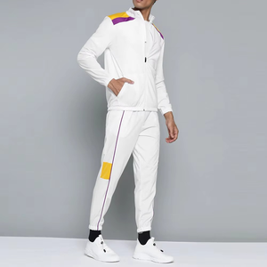 Survêtement de haute qualité pour hommes Logo personnalisé hommes vêtements de sport survêtement ensemble coton/polyester respirant hommes survêtement ensembles - Product Image 4