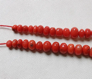 Cuentas de coral liso Rondelle de 16 pulgadas AAA + CALIDAD 10 cuentas de 5 MM Color rojo con caja de embalaje - Product Image 2