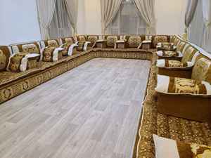 Design d'intérieur Majlis arabe, design classique moderne, ensemble élégant pour salon, sièges d'angle luxueux, design gain de place - Product Image 2