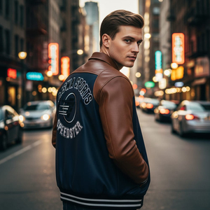 Veste en cuir enduit élégante pour homme, col montant, capuche d'hiver, respirante, coupe-vent, matériau de qualité supérieure, poignets signature - Product Image 6