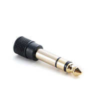 Plaqué or 6.35mm (1/4 pouces) mâle à 3.5mm (1/8 pouces) femelle adaptateurs de casque stéréo prise jack pour casque