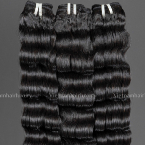 Extensiones de cabello humano vietnamita ondulado del océano profundo de calidad Remy enredos y desprendimiento gratis - Product Image 1