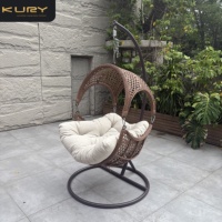 Fauteuil suspendu en forme d'œuf, pliable, de haute qualité, en corde tressée à la main, pour jardin, terrasse, meubles de jardin