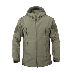 Custom logo Men Outdoor Sports Tactical <b>Work</b> Wear Soft Shell Waterproof Windbreaker Windproof <b>Fleece</b> Softshell Jacket - Product Image 1