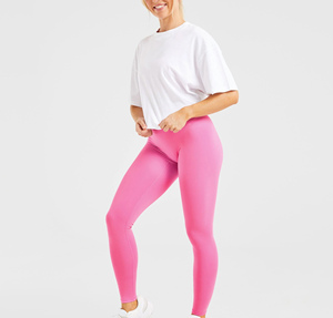 Women's Seamless Four-Way Stretch Yoga <b>Leggings</b> High Waist Elastic Scrunch Butt Quick Dry Full <b>Length</b> Fitness Gym Pants - Product Image 6