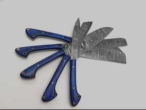 Ensemble de couteaux de chef en acier damas faits à la main avec sac à roulettes en cuir Meilleur design Cuisine BBQ Netteté assurée-Meilleur produit de gros - Product Image 4