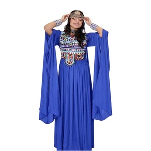 ราคาต่อรองได้ ชุดเดรสผู้หญิงไซส์ใหญ่ สไตล์อัฟกัน วินเทจ คูชี ทรงเอไลน์ ยาวกรอมพื้น ผ้ากำมะหยี่ สีและขนาดตามสั่ง - Product Image 1