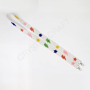 Correa de monedero con cuentas de diseño rosa y rojo, correas de bolsa de cuentas de semillas de oro blanco personalizadas, correa de cuentas personalizada para bolsos - Product Image 5