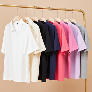 Polo de Golf de Lujo para Hombre, Corte Ajustado, Tejido de Seda de Alta Calidad, Color Oscuro, Corto, Diseño Sólido, Bordado Personalizado, Suministro ODM - Product Image 1