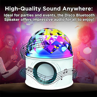 Haut-parleur boule disco 6 modes d'éclairage Haut-parleur Bluetooth Alimenté par USB
