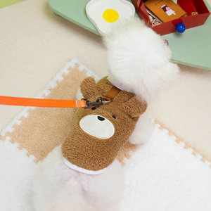 Manteau de luxe pour chien en polyester Doe Pet, design ours en peluche, vêtements pour chien automne-hiver - Product Image 3