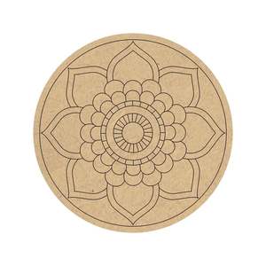 Premium Wooden Mandala Pattern <b>Coaster</b> Set Round Laser Cut <b>Drink</b> <b>Coaster</b> for Tea Coffee Cups Home Kitchen Decor - Product Image 2