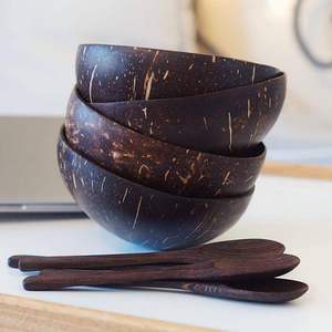 Cuencos de cáscara de coco vietnamitas, un artículo popular para cocinas rústicas, una gran opción para cuencos de servicio naturales - Product Image 5