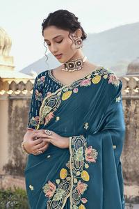 Colección de Sari bordado de secuencia más hermosa para mujer, sari nupcial para bodas y fiestas a un precio asequible - Product Image 2