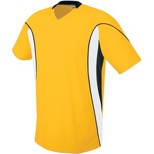 เสื้อฟุตบอลอเมริกัน/ฟุตบอลสั่งทำขายส่ง พิมพ์ลายด้วยความร้อน ระบายอากาศได้ดี แห้งเร็ว ผ้าโพลีเอสเตอร์ 100% คอวี แขนสั้น - Product Image 1