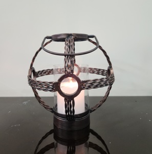 Durable <b>Leaf</b> Shape Iron Candle Stand Elegant Glass Pillar Design Home Decor Wedding Christmas Dining Tabletop <b>Lighting</b> Garden - Product Image 4