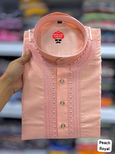 Conjunto de pijama <span class=keywords><strong>Kurta</strong></span> para homens, roupa de casamento e função de festival, estilo indiano e paquistanês, bordado de trabalho