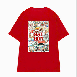 Camiseta larga unisex ODM personalizable | Diseño de cuentas vintage | Tela transpirable suave de algodón 100% | Adolescentes de verano de moda - Product Image 4