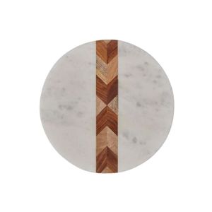 Tabla de cortar de mármol de madera sostenible hecha con materiales renovables ideal para reducir el medio ambiente en la cocina diaria - Product Image 1