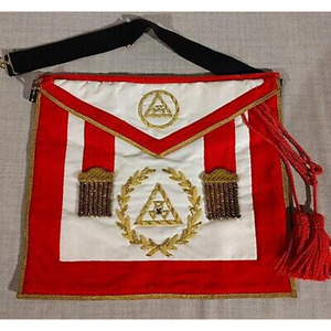 Vintage MASONIC ROYAL ARCH PAST HIGH PRIEST <b>APRON</b> HAND EMBROIDERED - Product Image 1
