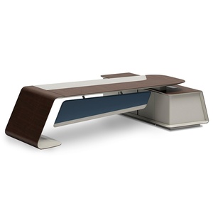 Luxury Wooden Executive Desk Modern Manager Office Table Modular Design MDF Panel Home Office Furniture C Suite CEO <b>Workstation</b> - Product Image 1