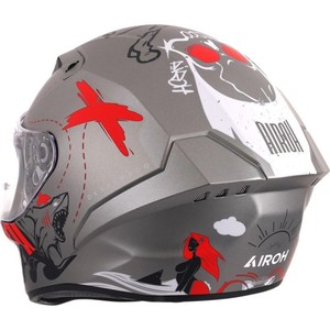 Casco Deportivo de Estilo Retro Airoh Connor Desperado con Doble Visera y Diseño Predator, Material de PC Naranja Mate, Unisex, Tallas XS/S/M/L - Product Image 2
