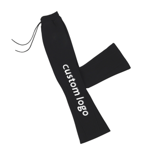 OEM de alta calidad de algodón acampanado Jogger Pant String hombres Streetwear logotipo personalizado suelto Ajuste Plano liso teñido Casual pantalones de chándal - Product Image 4