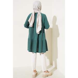 Túnica de corteza de árbol en capas verde - Product Image 3